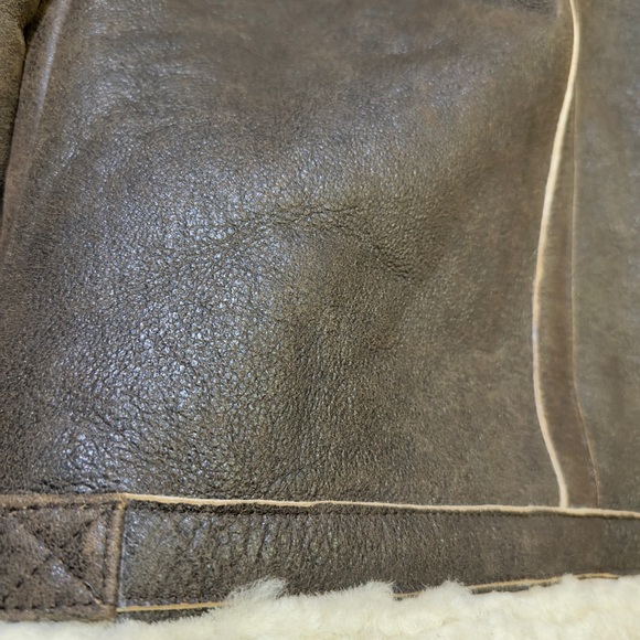 Wool leather brand new brown jacket - Picture 5 of 9